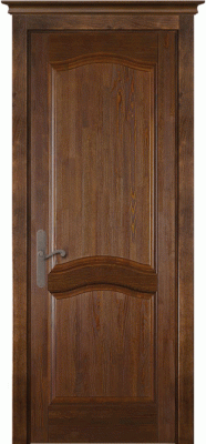 Межкомнатная дверь "Лео", пг, античный орех, Браш сосна