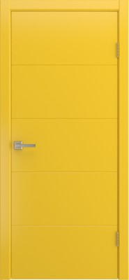 Межкомнатная дверь Barocco, пг, эмаль желтая