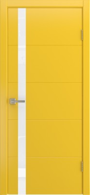 Межкомнатная дверь Barocco, по, эмаль желтая