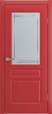 Межкомнатная дверь Belli, по, эмаль красная