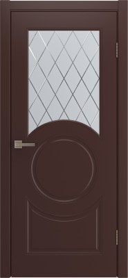 Межкомнатная дверь Donna, по, эмаль шоколад