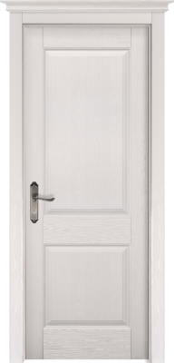 Межкомнатная дверь "Элегия", пг, Эмаль Белая (RAL 9010), Браш сосна