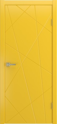 Межкомнатная дверь Fiesta, пг, эмаль желтая