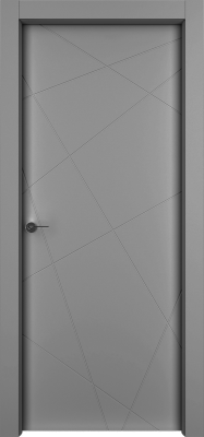 Межкомнатная дверь "Гео", пг, серый