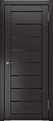 Межкомнатная дверь "ЛУ-7", черный лакобель, венге