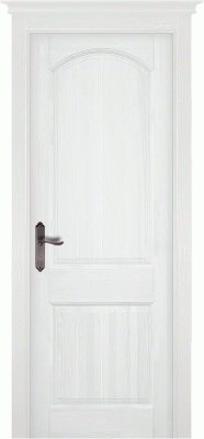 Межкомнатная дверь "ОСЛО", пг, Эмаль Белая (RAL 9010), Браш сосна