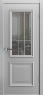 Межкомнатная дверь "СКАЛИНО 2", по, серый