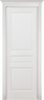Межкомнатная дверь "Валенсия", пг, Эмаль Белая (RAL 9010), Браш сосна