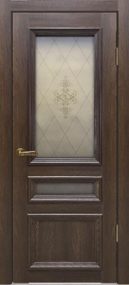 Межкомнатная дверь "Вероника-3", по, дуб оксфордский